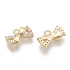 Brass Micro Pave Clear Cubic Zirconia Charms KK-S355-011-NF-1