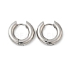 Tarnish Resistant 202 Stainless Steel Huggie Hoop Earrings EJEW-O087-08L-P-1