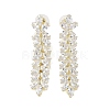 Brass Micro Pave Cubic Zirconia Stud Earrings EJEW-B046-20G-1