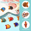 7Pcs 7 Colors Handmade Lampwork Beads LAMP-CJ0003-01-3