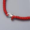 Weave Charm Bracelets BJEW-JB04864-03-4