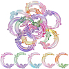 20Pcs Transparent UV Plating Acrylic Beads PACR-PA0001-28-1
