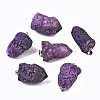 Rough Raw Electroplate Natural Druzy Agate Pendants G-S359-274C-1