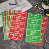12Sheets 2 Colors Waterproof PVC Warning Sign Stickers DIY-OC0014-64-4