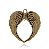 Tibetan Style Heart Wing Alloy Chandelier Component Links PALLOY-J659-32AB-NF-2