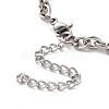 304 Stainless Steel Cable Chain Bracelet for Men Women BJEW-E031-01P-04-3