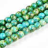 Baking Paint Glass Beads Strands DGLA-N003-8mm-B04-1