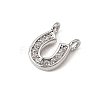 Brass Micro Pave Clear Connector Charms CU-CBA3D76-01P-2