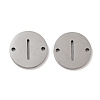 Non-Tarnish 201 Stainless Steel Hollow Flat Round Links FIND-R149-03I-P-1