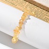 Chips Natural Citrine Beaded Stretch Bracelets X-BJEW-JB01826-08-7