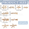6Pcs 6 Styles Starfish Rhinestone Alligator Hair Clips PHAR-PH0001-18-2