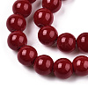 Opaque Solid Color Glass Beads Strands GLAA-T032-P8mm-05-2