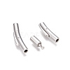 Tarnish Resistant Column 304 Stainless Steel Bayonet Necklace Clasps STAS-N014-36-3