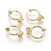 Eco-Friendly Brass Clip-on Hoop Earrings X-KK-L168-04G-1