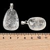 Natural Quartz Crystal Tumbled Stone Pendants GG-K002-06Q-3