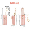 Portable Imitation Leather Chapstick Keychain Holder KEYC-WH0029-56B-2