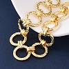 Brass Ring Chain Link  Bracelets for Women Men BJEW-K273-16G-3
