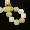 Natural Dyed Yellow Jade Gemstone Bead Strands G-R271-6mm-Y26-1