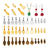 180Pcs 18 Styles Tibetan Style Alloy Glue On Flat Pad Pendant Bails FIND-PH0026-60-6