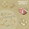 40Pcs 4 Style 304 Stainless Steel Circle Ring Stud Earring Findings STAS-UN0047-07-5