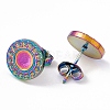 Ion Plating(IP) 304 Stainless Steel Stud Earring Findings EJEW-G338-01M-2