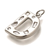 Brass Micro Pave Clear Cubic Zirconia Pendants KK-G521-01P-D-2