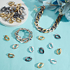 120Pcs 4 Colors UV Plating ABS Plastic Linking Rings CCB-SP0001-14-4