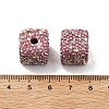 Cube Shape Polymer Clay Rhinestone Beads CLAY-NH0001-08K-4