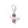10Pcs 10 Styles Angel Natural & Synthetic Mixed Gemstone Pendant Decorations HJEW-JM03143-01-3
