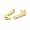 Rack Plating Brass Letter Connector Charms KK-C007-38G-L-3