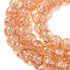 Spray Painted Crackle Glass Beads Strands CCG-Q001-6mm-05-3