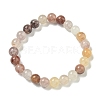 Natural Chalcedony Round Beaded Stretch Bracelets for Women BJEW-C077-01-1