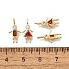 Brass Micro Pave Cubic Zirconia Pendants KK-D339-02G-01-3