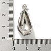 Rack Plating Brass Micro Pave Clear Cubic Zirconia Pendants KK-E114-02P-03-3