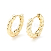 Brass Twisted Rope Chunky Hinged Huggie Hoop Earrings for Women EJEW-P196-25G-1