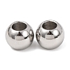 Tarnish Resistant Rondelle 201 Stainless Steel European Beads STAS-N020-03-10mm-3