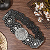 Vintage PU Leather Hollow Corset Belts with Disc Alloy Clasps AJEW-WH20070-089C-3