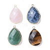 Faceted Natural Gemstone Pendants G-M356-A-LG-1