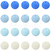 Rubberized Style Imitated Silicone Acrylic Beads MACR-PA0001-06B-02-6