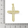 Rack Plating Brass Micro Pave Cubic Zirconia & Imitation Pearl Pendants KK-R163-02G-04-3