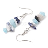Natural Howlite & White Jade & Sodalite Dangle Earrings EJEW-JE06127-02-4