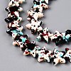 Spray Painted Synthetic Turquoise Beads Strands UNKW-T001-11G-3