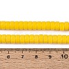 Opaque Solid Color Glass Beads Strands GLAA-N026-3x6mm-13-4
