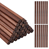 50Pcs Waxed Round Wooden Sticks WOOD-OC0004-26-1