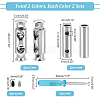 2 Sets 2 Colors Alloy Spring Buckles FIND-GA0003-79-2
