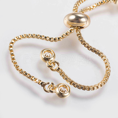 Adjustable Brass Micro Pave Cubic Zirconia Bracelets BJEW-G588-01-1