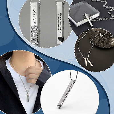 8Pcs 2 Colors 304 Stainless Steel Pendants FIND-UN0004-05-1