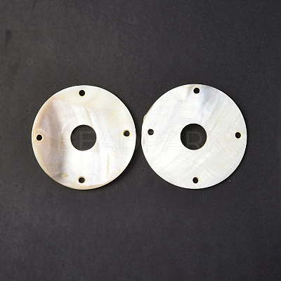 Natural Freshwater Shell Connector Charms SHEL-C003-09-1