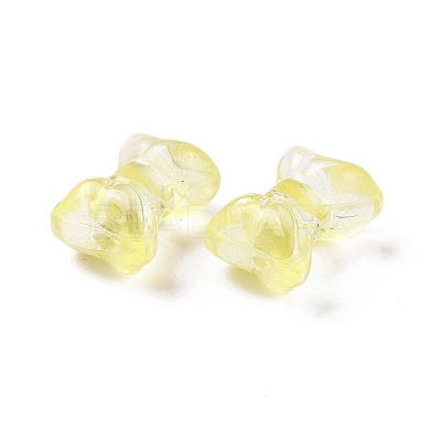 Transparent Spray Painted Glass Beads GLAA-I050-11I-1