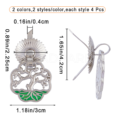 16Pcs 4 Styles Zinc Alloy Enamel Box Handles FIND-GF0005-47-1